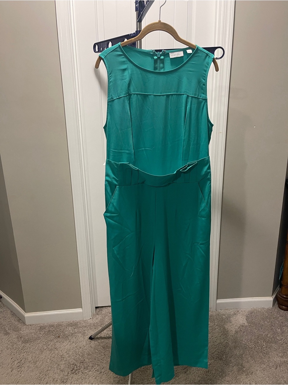 New York & Company Teal Jumpsuit